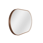 Rachel 40 X 24 inch Satin Brass Framed LED Mirror, Edge Lit - Orvon Lighting