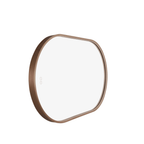 Rachel 40 X 24 inch Satin Brass Framed LED Mirror, Edge Lit - Orvon Lighting