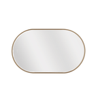 Rachel 40 X 24 inch Satin Brass Framed LED Mirror, Edge Lit - Orvon Lighting
