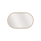Rachel 40 X 24 inch Satin Brass Framed LED Mirror, Edge Lit - Orvon Lighting