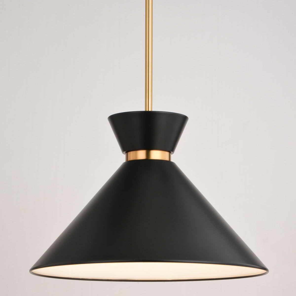 Racine 15 - in 1 Light Pendant Matte Black,White and Natural Brass - Orvon Lighting