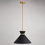 Racine 15 - in 1 Light Pendant Matte Black,White and Natural Brass - Orvon Lighting