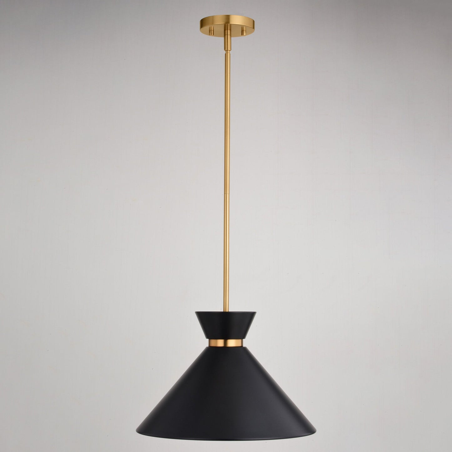 Racine 15 - in 1 Light Pendant Matte Black,White and Natural Brass - Orvon Lighting