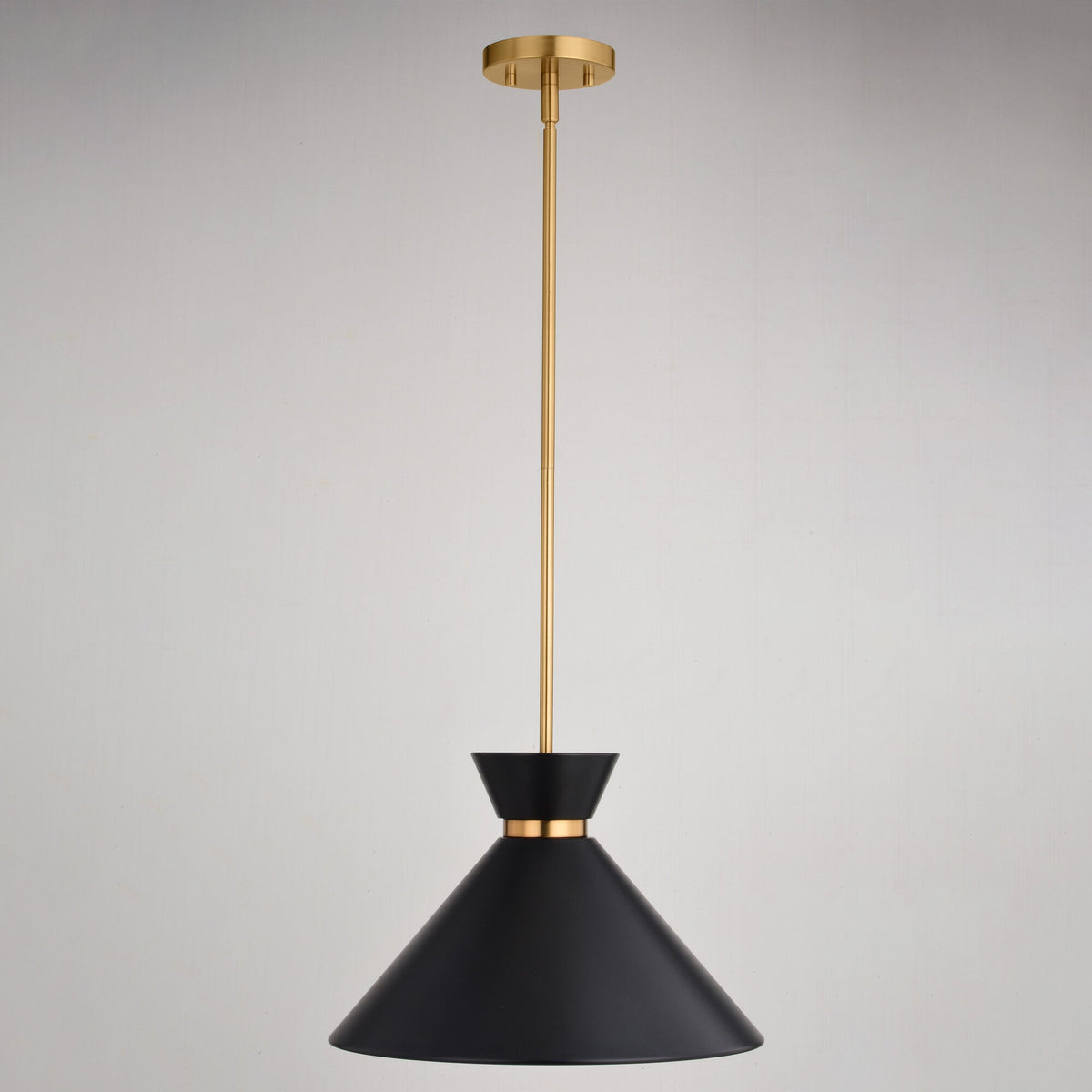 Racine 15 - in 1 Light Pendant Matte Black,White and Natural Brass - Orvon Lighting