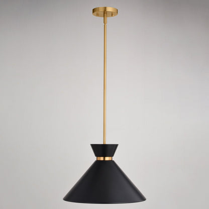 Racine 15 - in 1 Light Pendant Matte Black,White and Natural Brass - Orvon Lighting