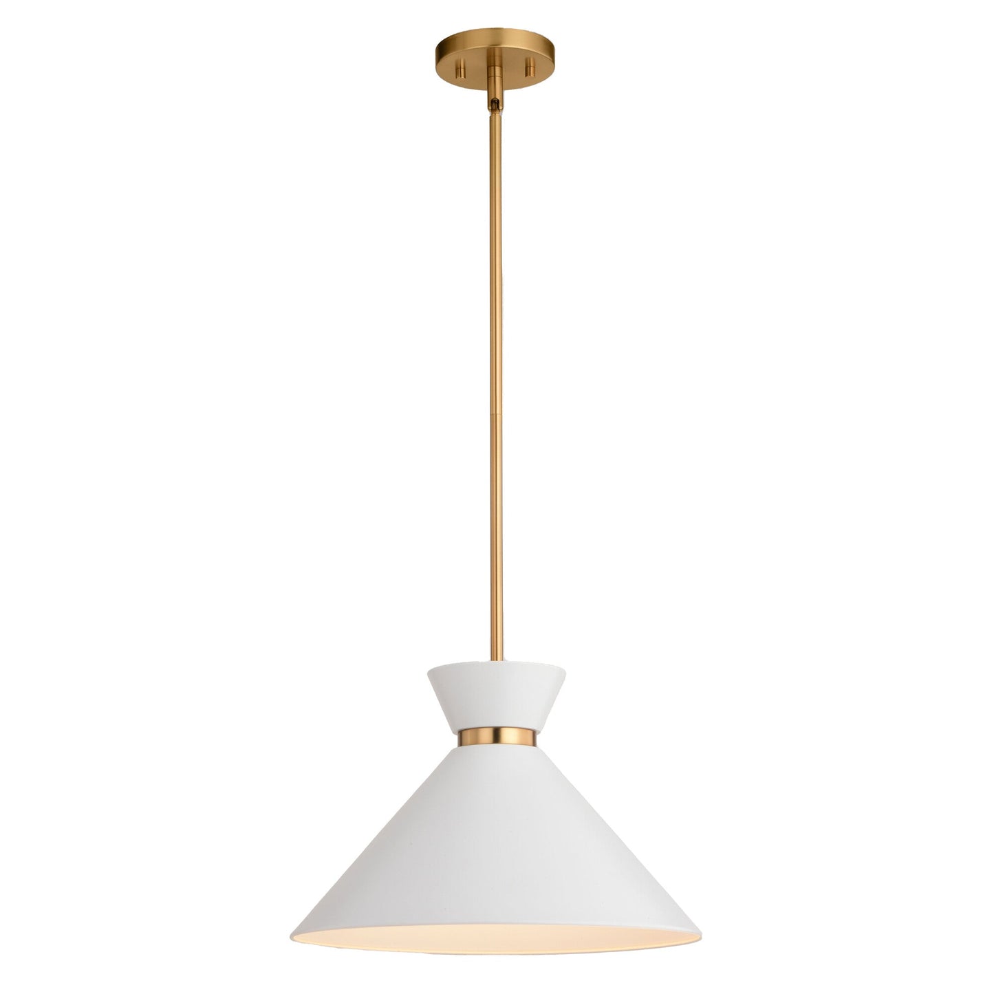 Racine 15 - in 1 Light Pendant Matte Black,White and Natural Brass - Orvon Lighting