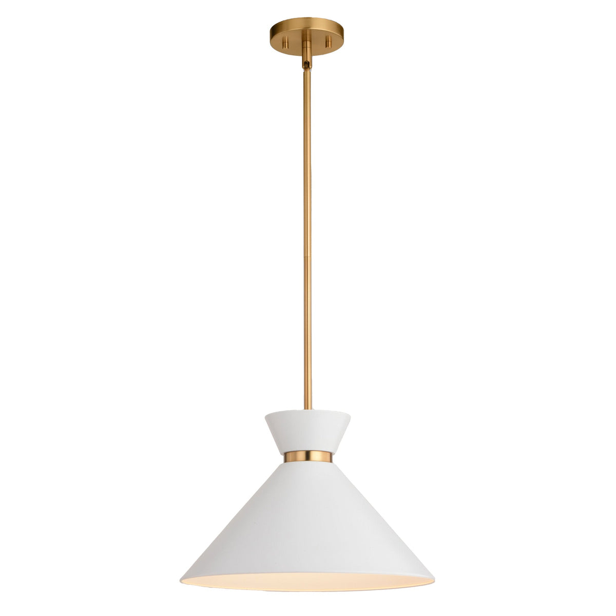 Racine 15 - in 1 Light Pendant Matte Black,White and Natural Brass - Orvon Lighting