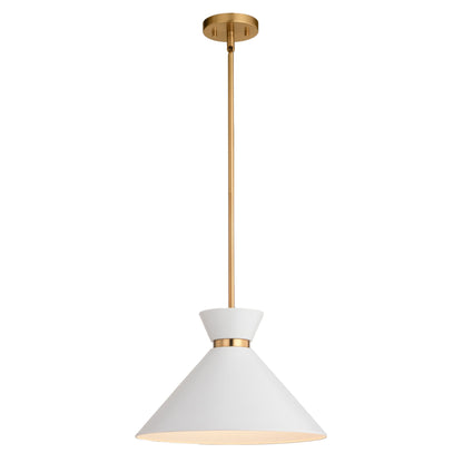 Racine 15 - in 1 Light Pendant Matte Black,White and Natural Brass - Orvon Lighting