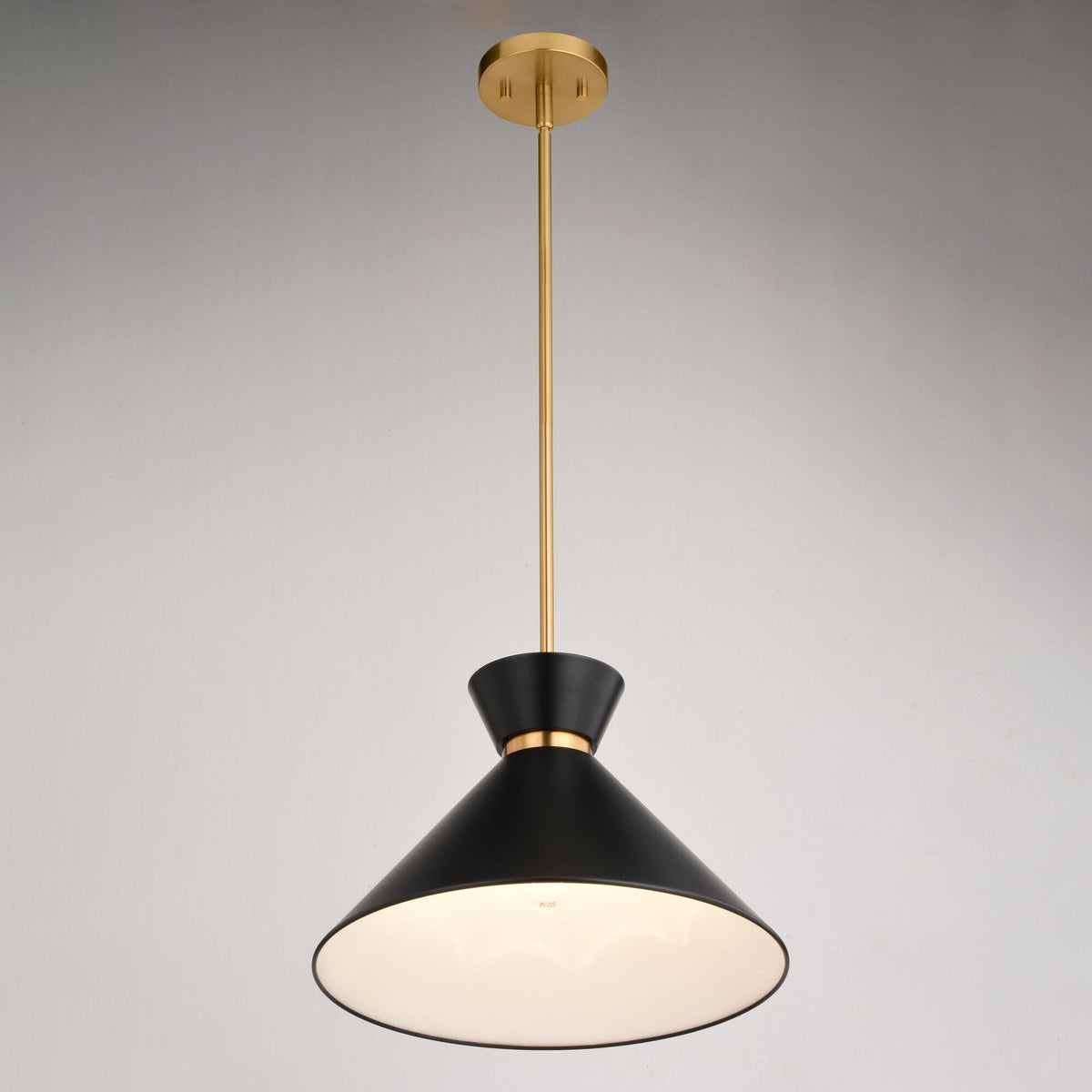 Racine 15 - in 1 Light Pendant Matte Black,White and Natural Brass - Orvon Lighting