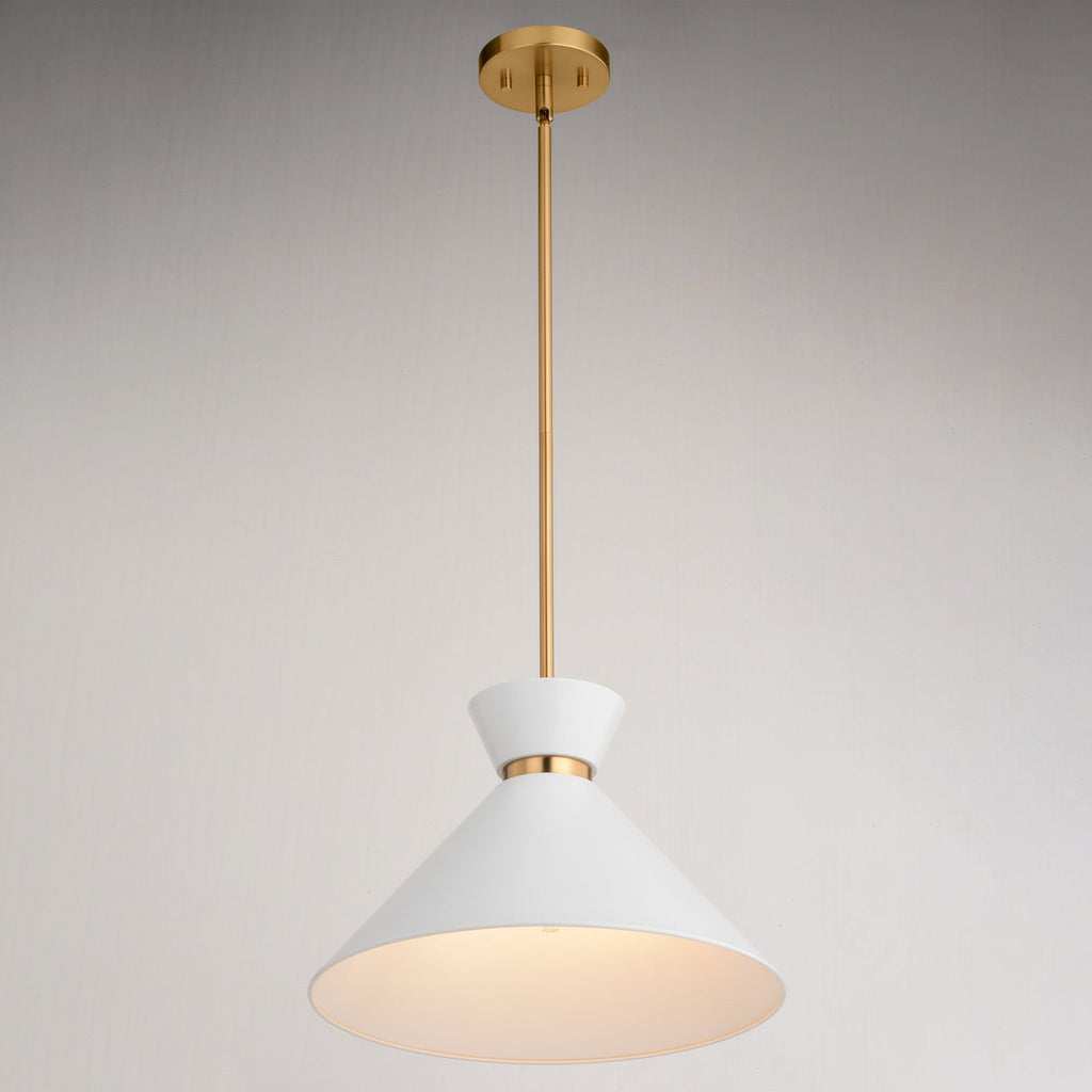 Racine 15 - in 1 Light Pendant Matte Black,White and Natural Brass - Orvon Lighting