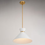 Racine 15 - in 1 Light Pendant Matte Black,White and Natural Brass - Orvon Lighting