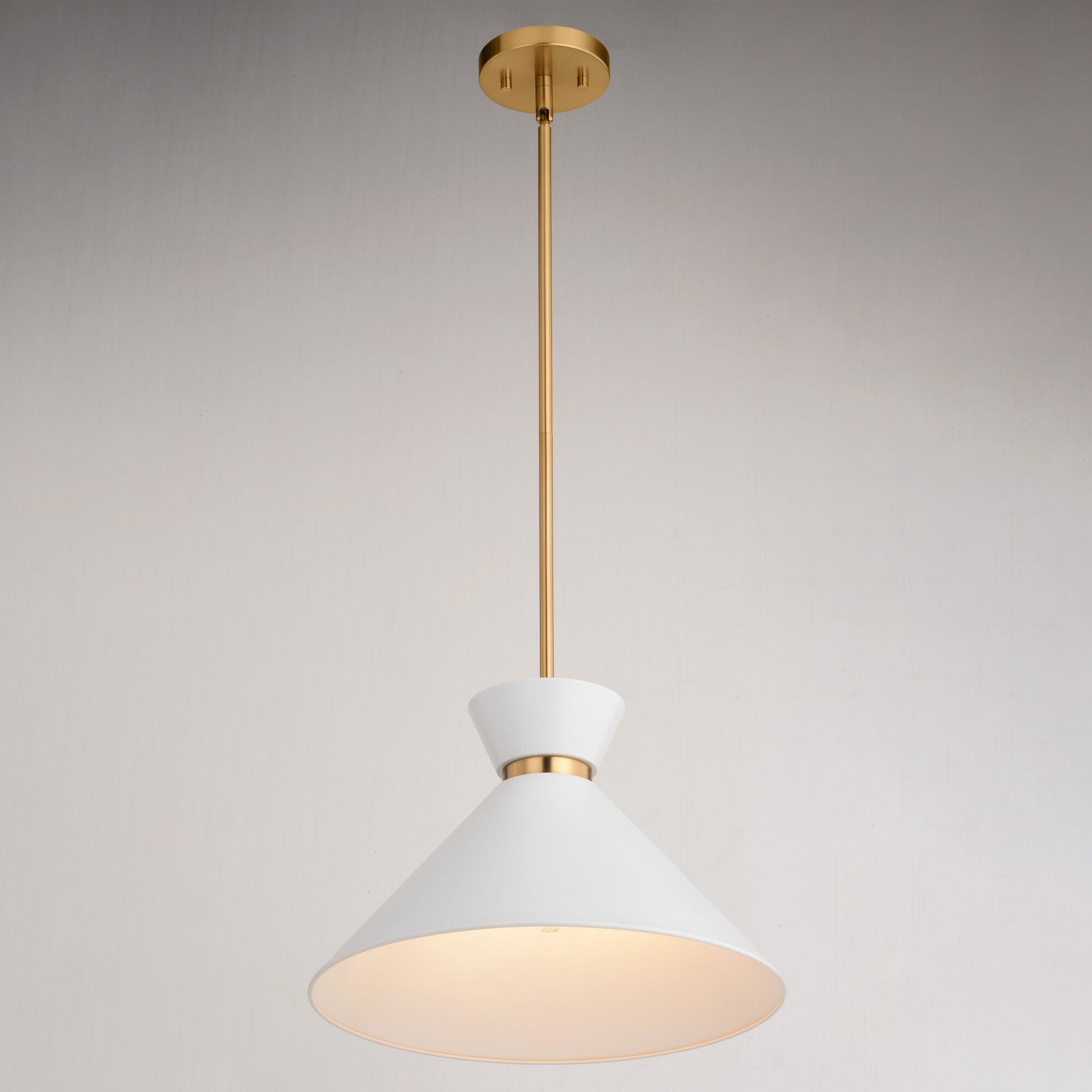 Racine 15 - in 1 Light Pendant Matte Black,White and Natural Brass - Orvon Lighting