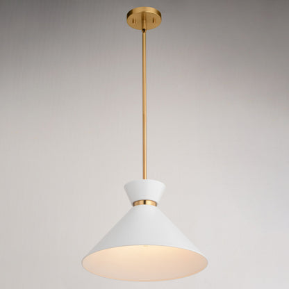 Racine 15 - in 1 Light Pendant Matte Black,White and Natural Brass - Orvon Lighting