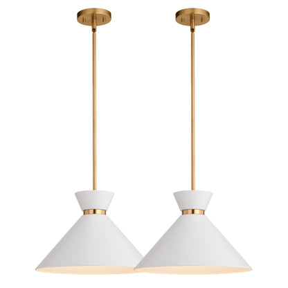 Racine 15 - in 1 Light Pendant Matte Black,White and Natural Brass - Orvon Lighting