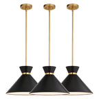 Racine 15 - in 1 Light Pendant Matte Black,White and Natural Brass - Orvon Lighting