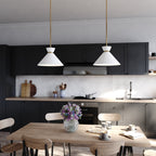 Racine 15 - in 1 Light Pendant Matte Black,White and Natural Brass - Orvon Lighting