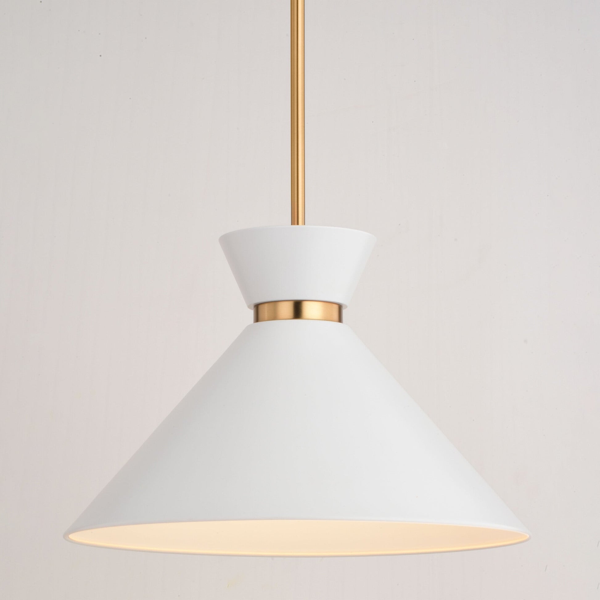Racine 15 - in 1 Light Pendant Matte Black,White and Natural Brass - Orvon Lighting