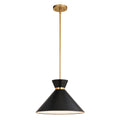 Racine 15 - in 1 Light Pendant Matte Black,White and Natural Brass - Orvon Lighting