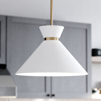 Racine 15 - in 1 Light Pendant Matte Black,White and Natural Brass - Orvon Lighting