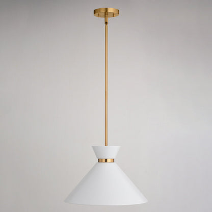 Racine 15 - in 1 Light Pendant Matte Black,White and Natural Brass - Orvon Lighting