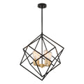 Rad 23.5 - in. 4 Light Pendant Black and Natural Brass,Satin Nickel - Orvon Lighting