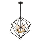 Rad 23.5 - in. 4 Light Pendant Black and Natural Brass,Satin Nickel - Orvon Lighting