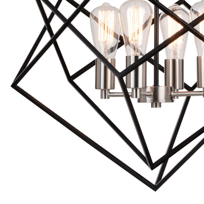 Rad 23.5 - in. 4 Light Pendant Black and Natural Brass,Satin Nickel - Orvon Lighting