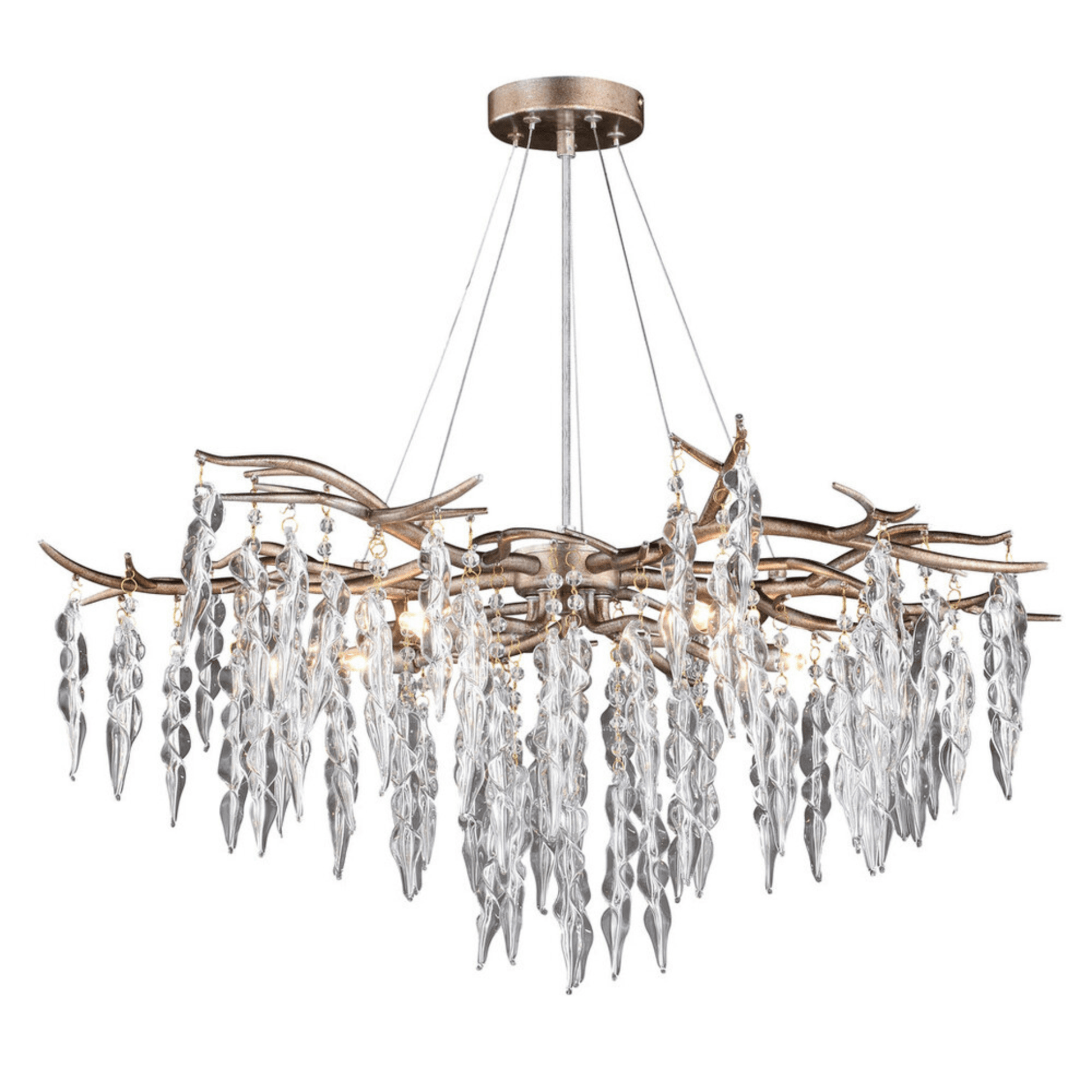 Rainier 5 Light Chandelier Silver Mist - Orvon Lighting