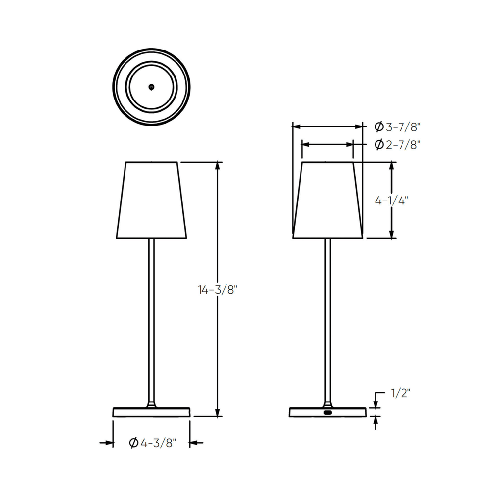 Rechargeable Table Lamp, 3CCT - Orvon Lighting