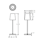Rechargeable Table Lamp, 3CCT - Orvon Lighting