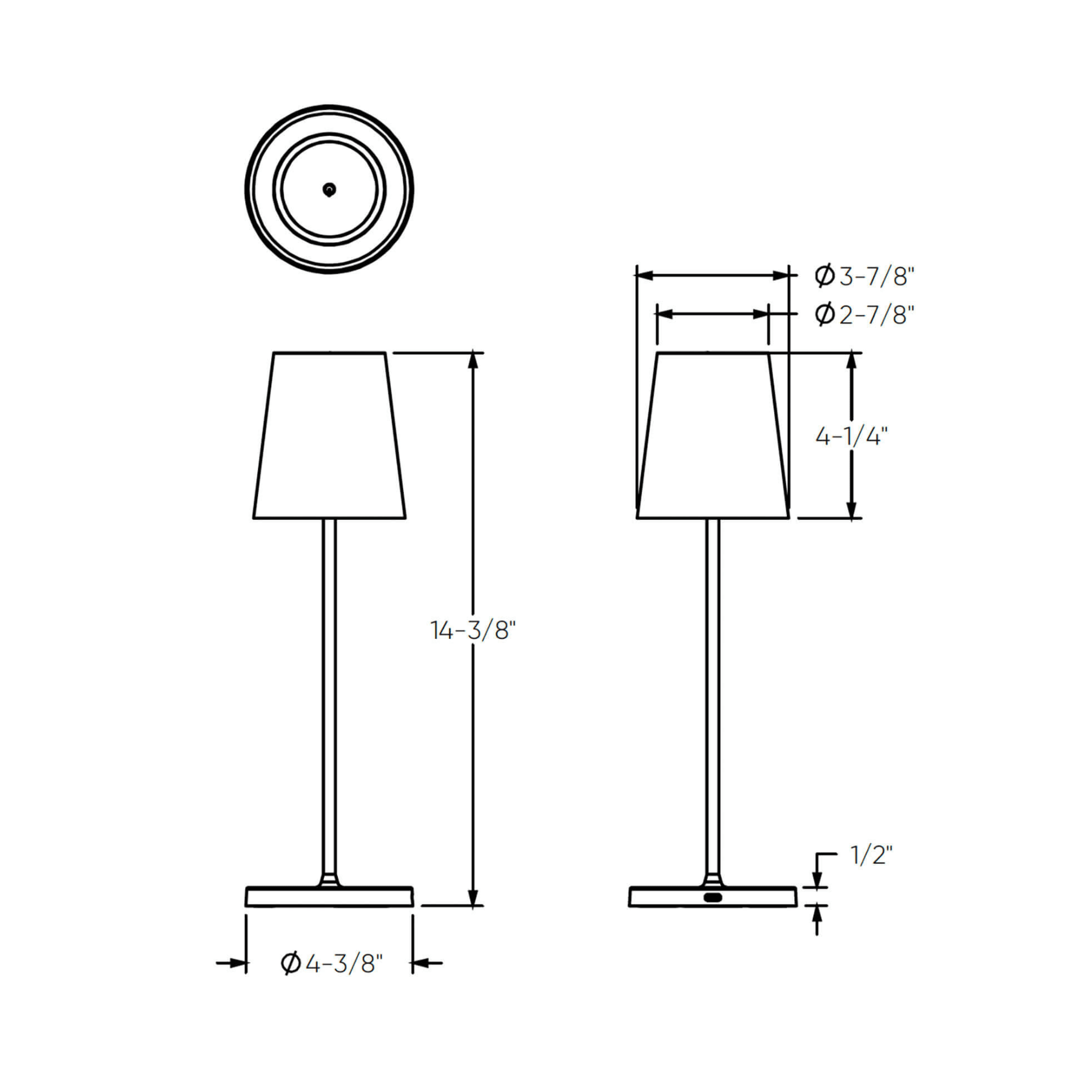 Rechargeable Table Lamp, 3CCT - Orvon Lighting