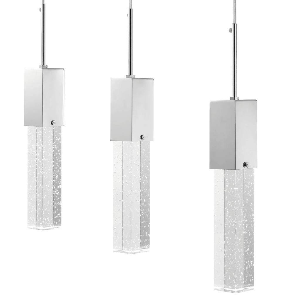 Rectangular Crystal Chandelier 5 Light - Orvon Lighting
