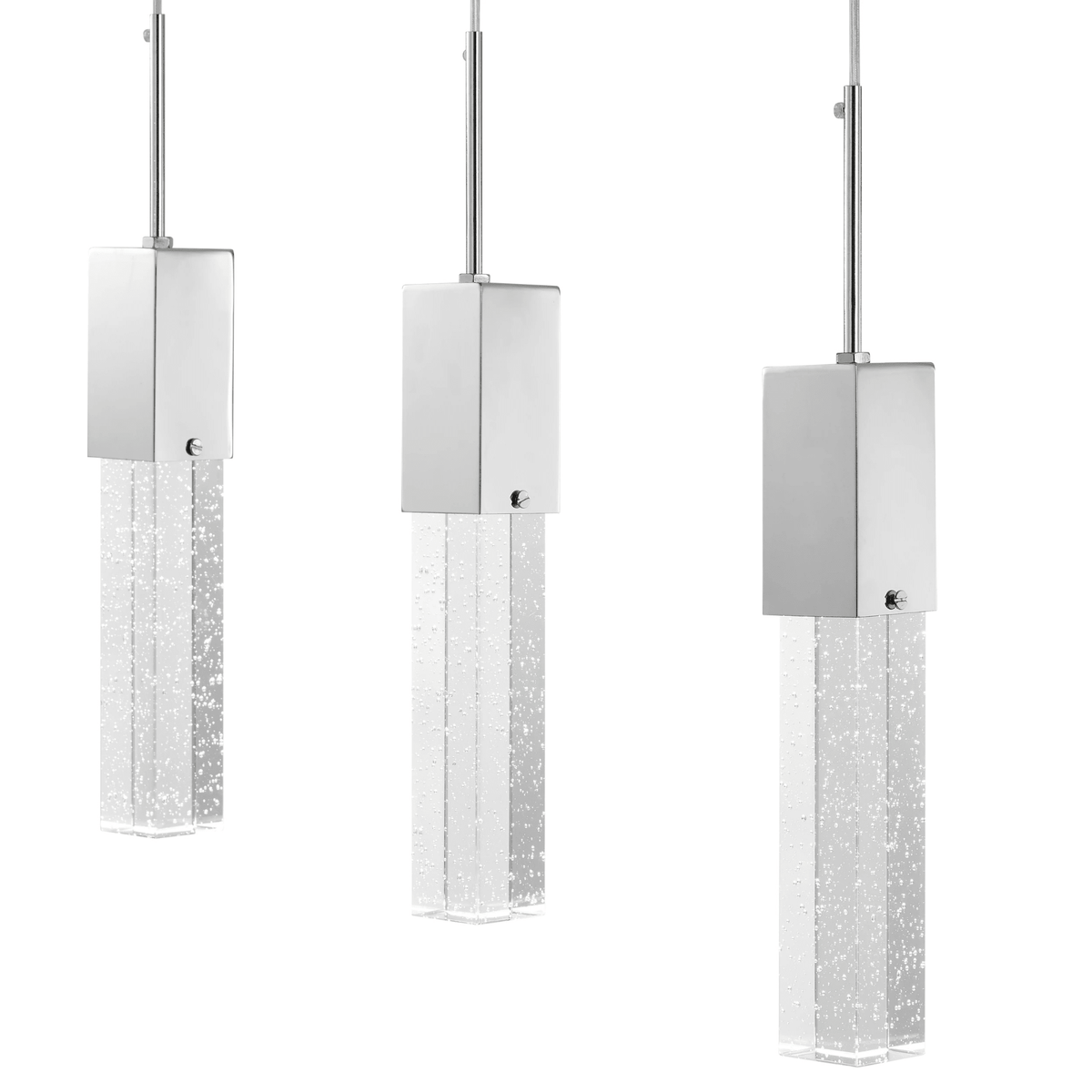 Rectangular Crystal Chandelier 5 Light - Orvon Lighting