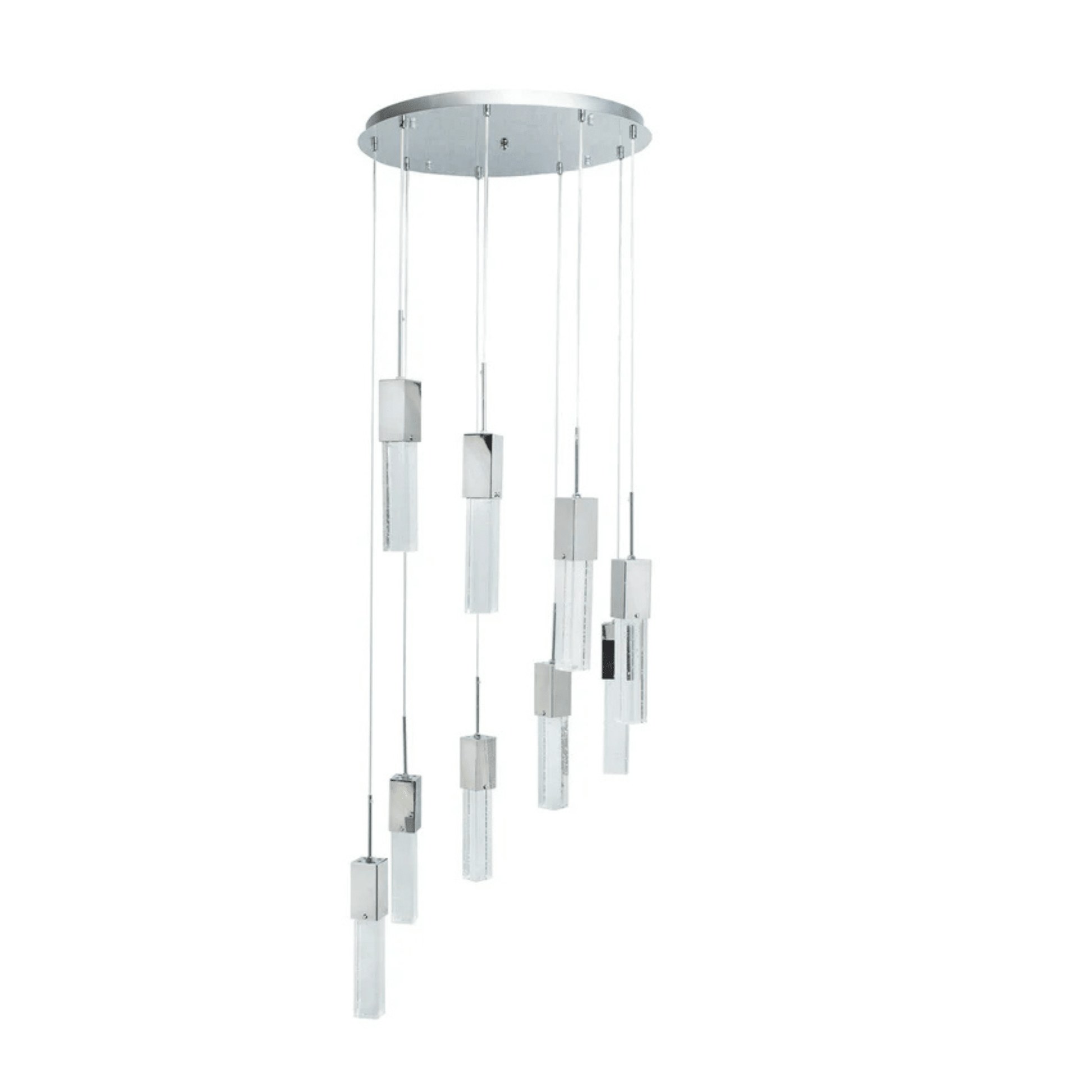 Rectangular Crystal Chandelier 9 Light - Orvon Lighting