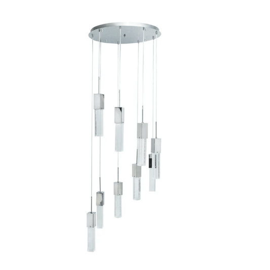 Rectangular Crystal Chandelier 9 Light - Orvon Lighting