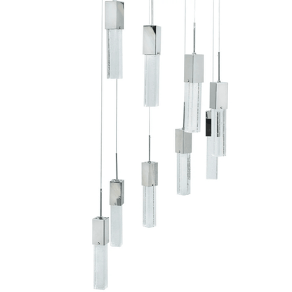 Rectangular Crystal Chandelier 9 Light - Orvon Lighting