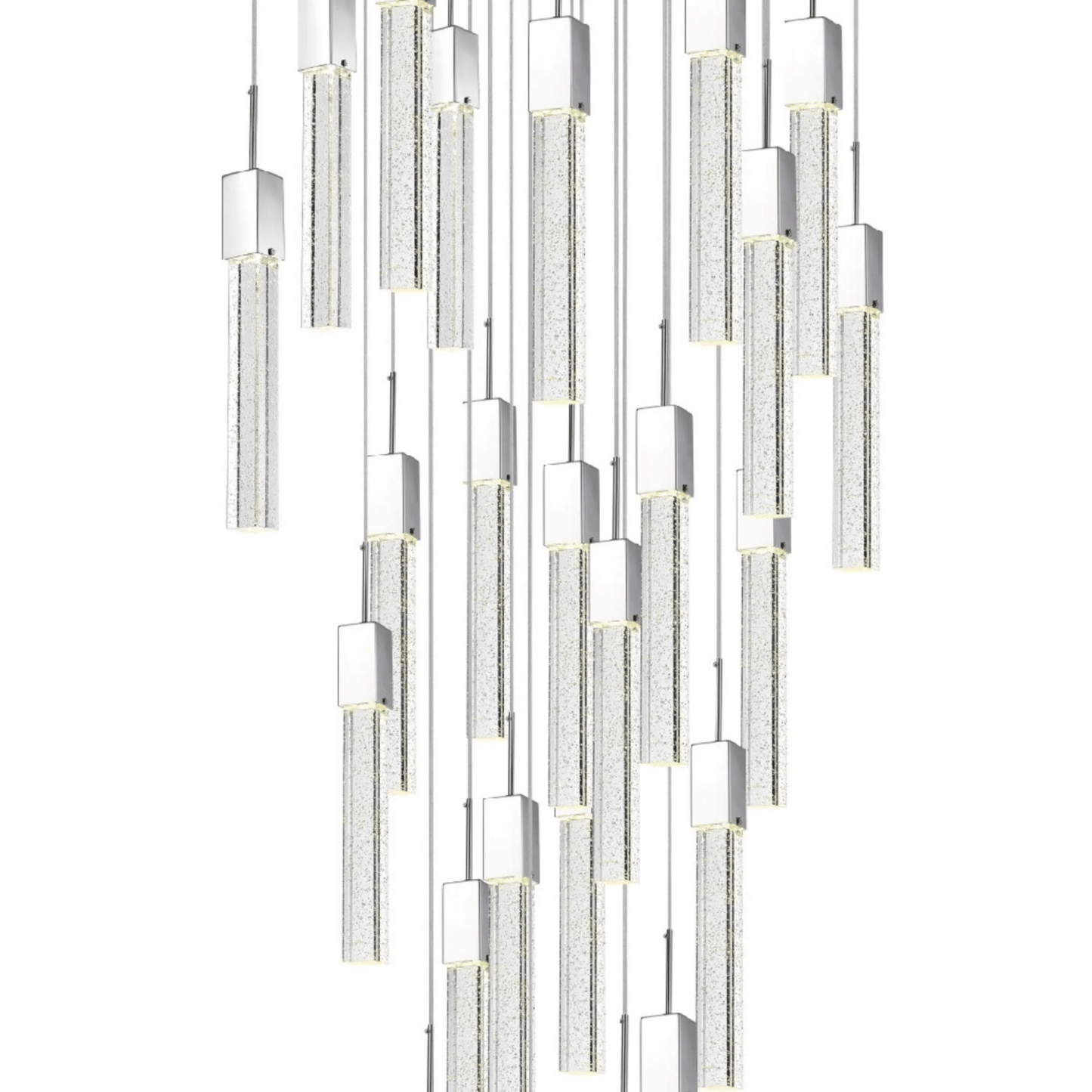 Rectangular Crystal Chandelier XL 25 Light - Orvon Lighting