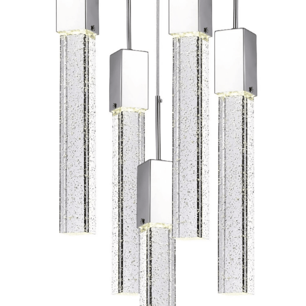 Rectangular Crystal Chandelier XL 5 Light - Orvon Lighting