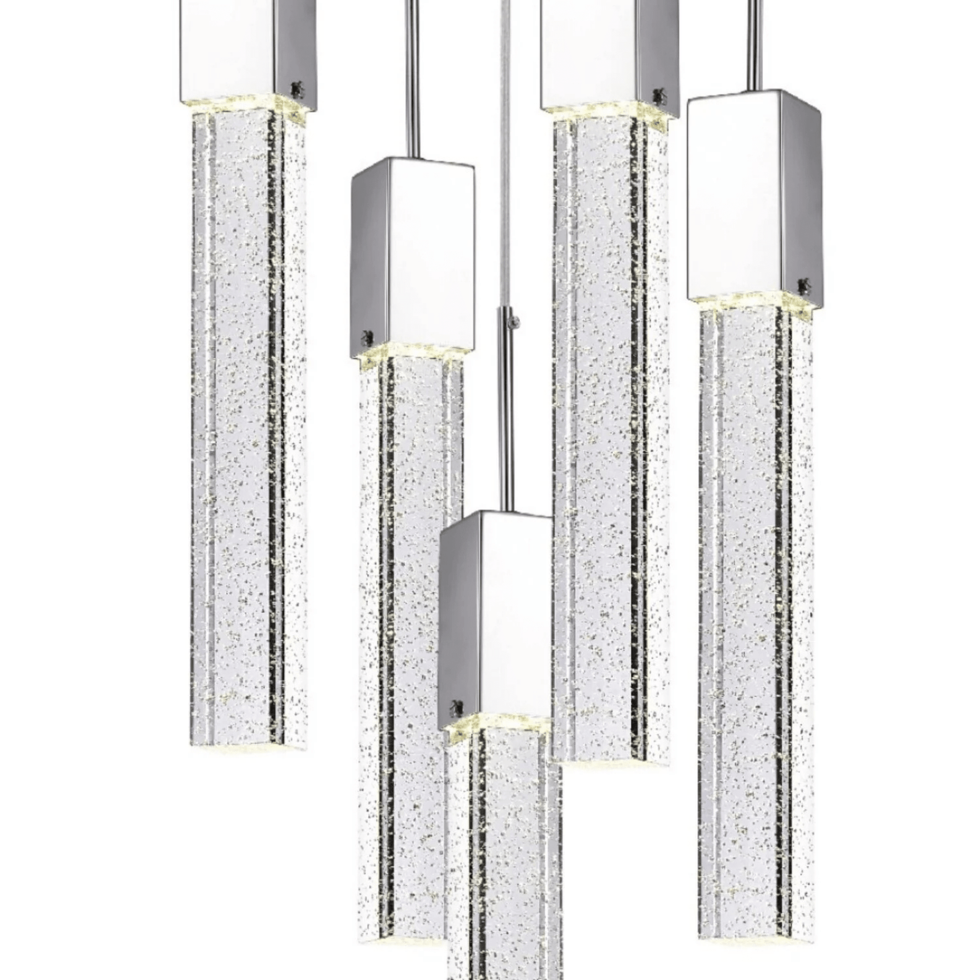 Rectangular Crystal Chandelier XL 5 Light - Orvon Lighting