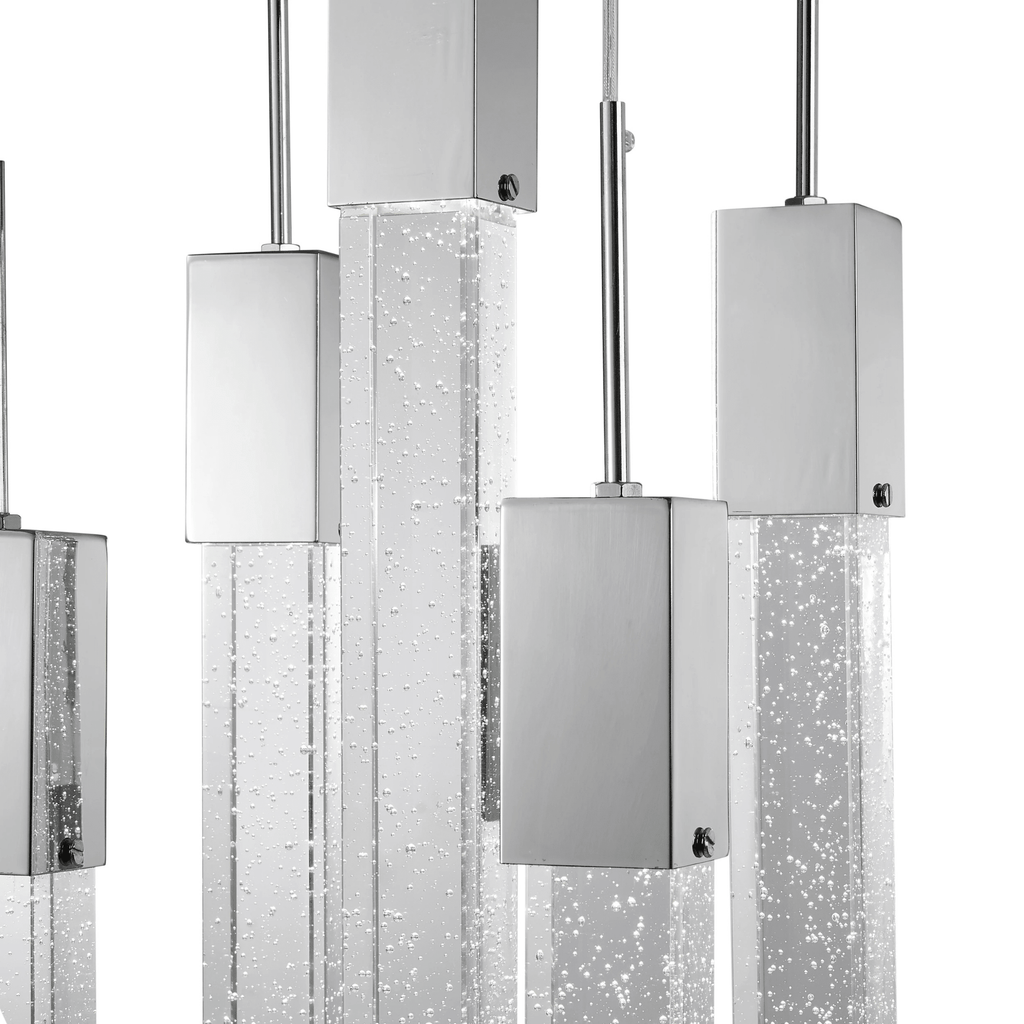 Rectangular Crystal Chandelier XL 5 Light - Orvon Lighting