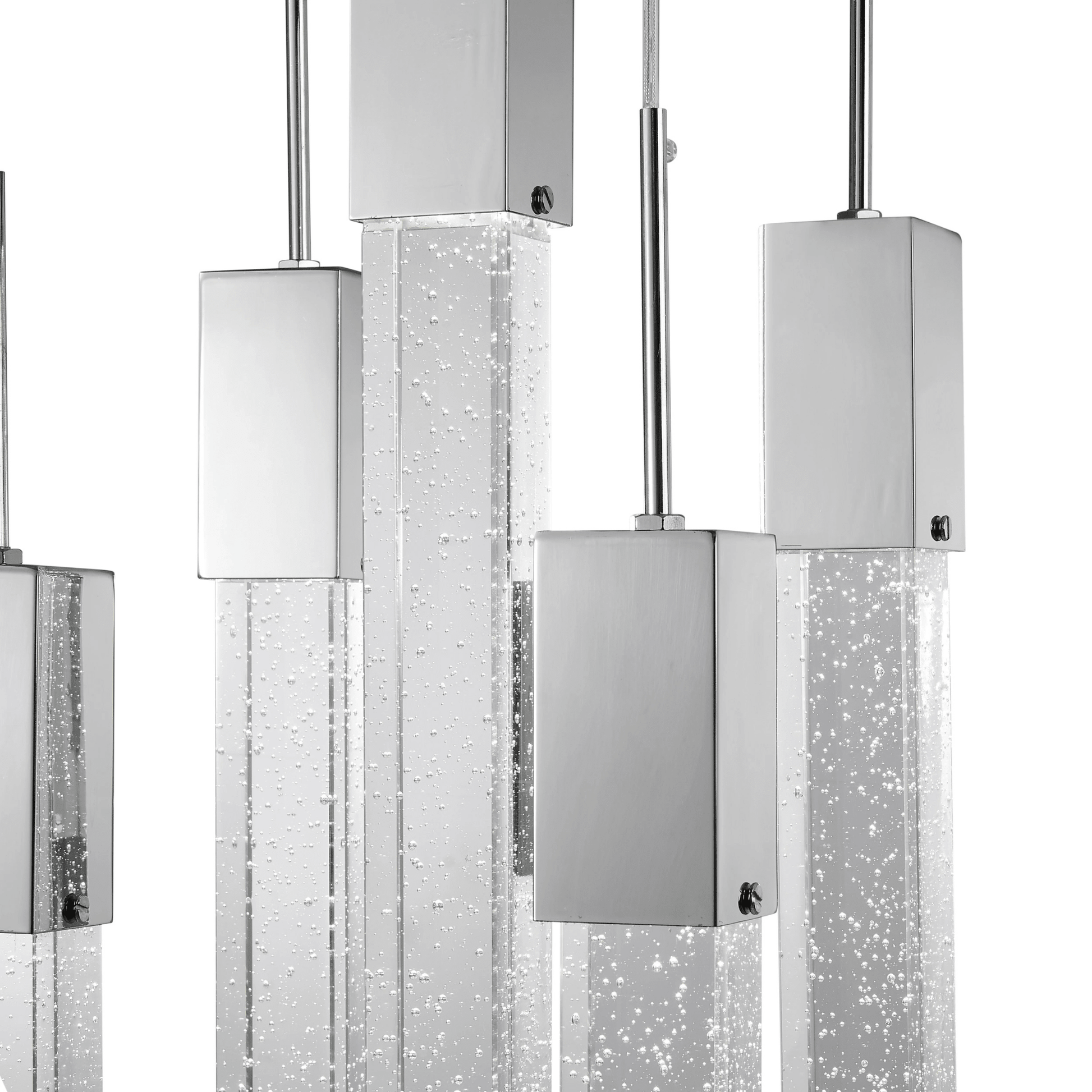 Rectangular Crystal Chandelier XL 5 Light - Orvon Lighting