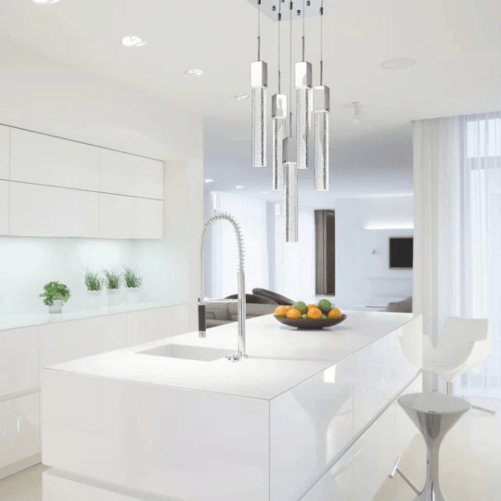 Rectangular Crystal Chandelier XL 5 Light - Orvon Lighting