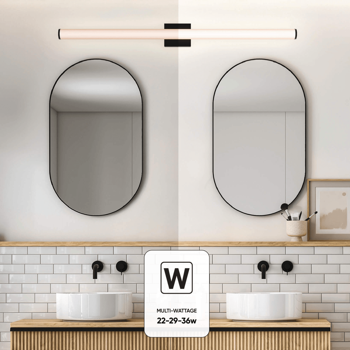 Round LED Vanity Light with 5 CCT Options - Orvon Lighting