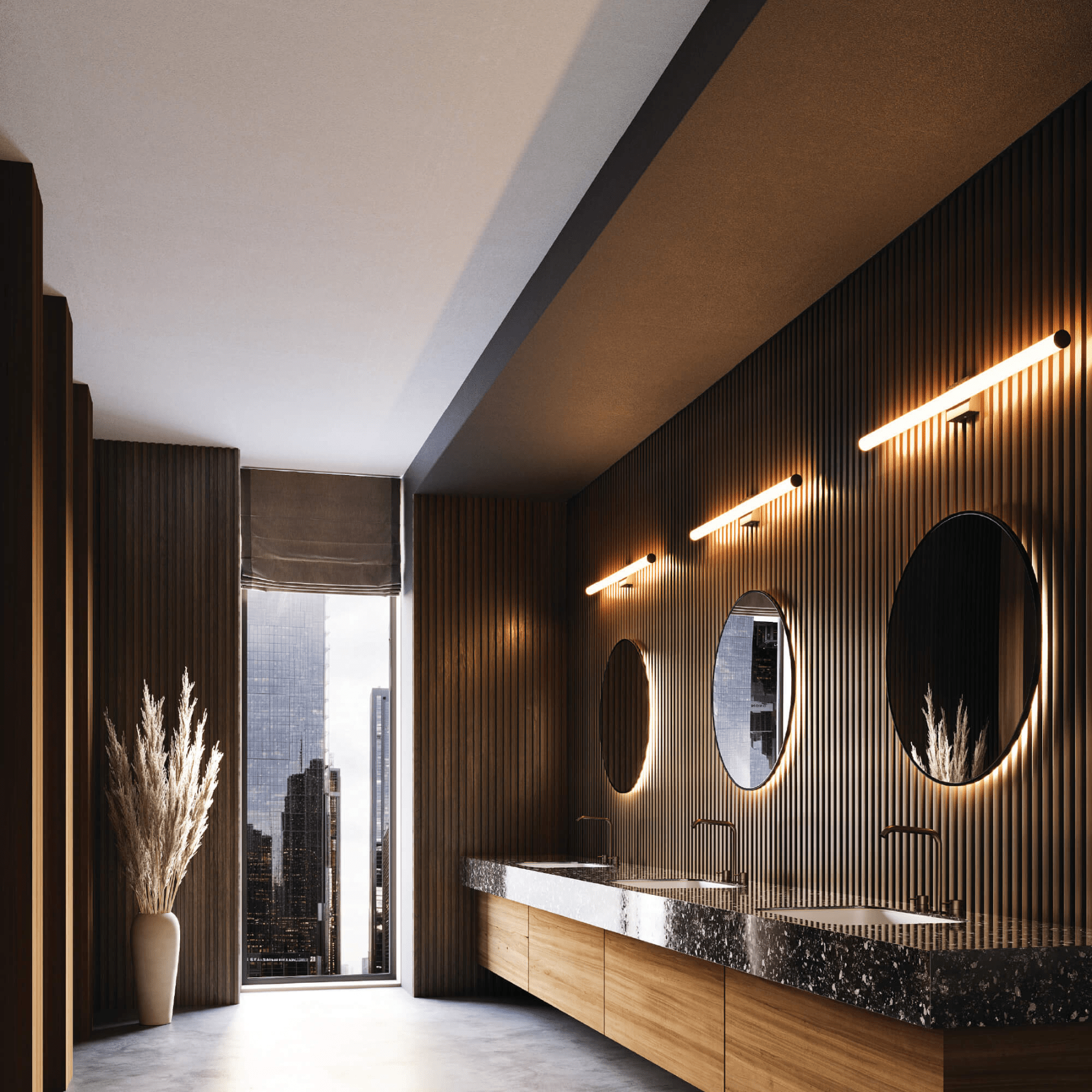 Round LED Vanity Light with 5 CCT Options - Orvon Lighting