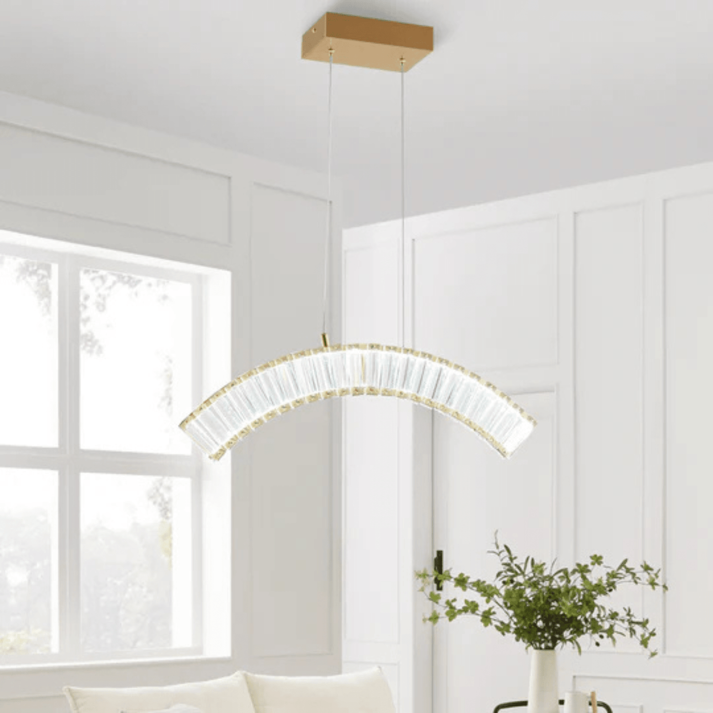 Sanford Single Chandelier Brushed Gold - Orvon Lighting