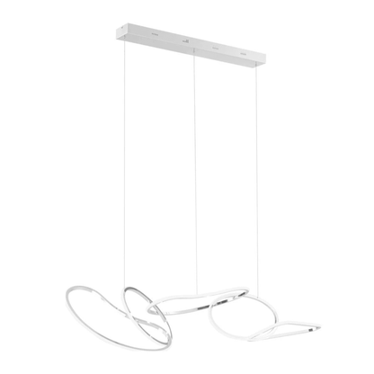Seoul LED Hoops Rectangular Chandelier Chrome - Orvon Lighting