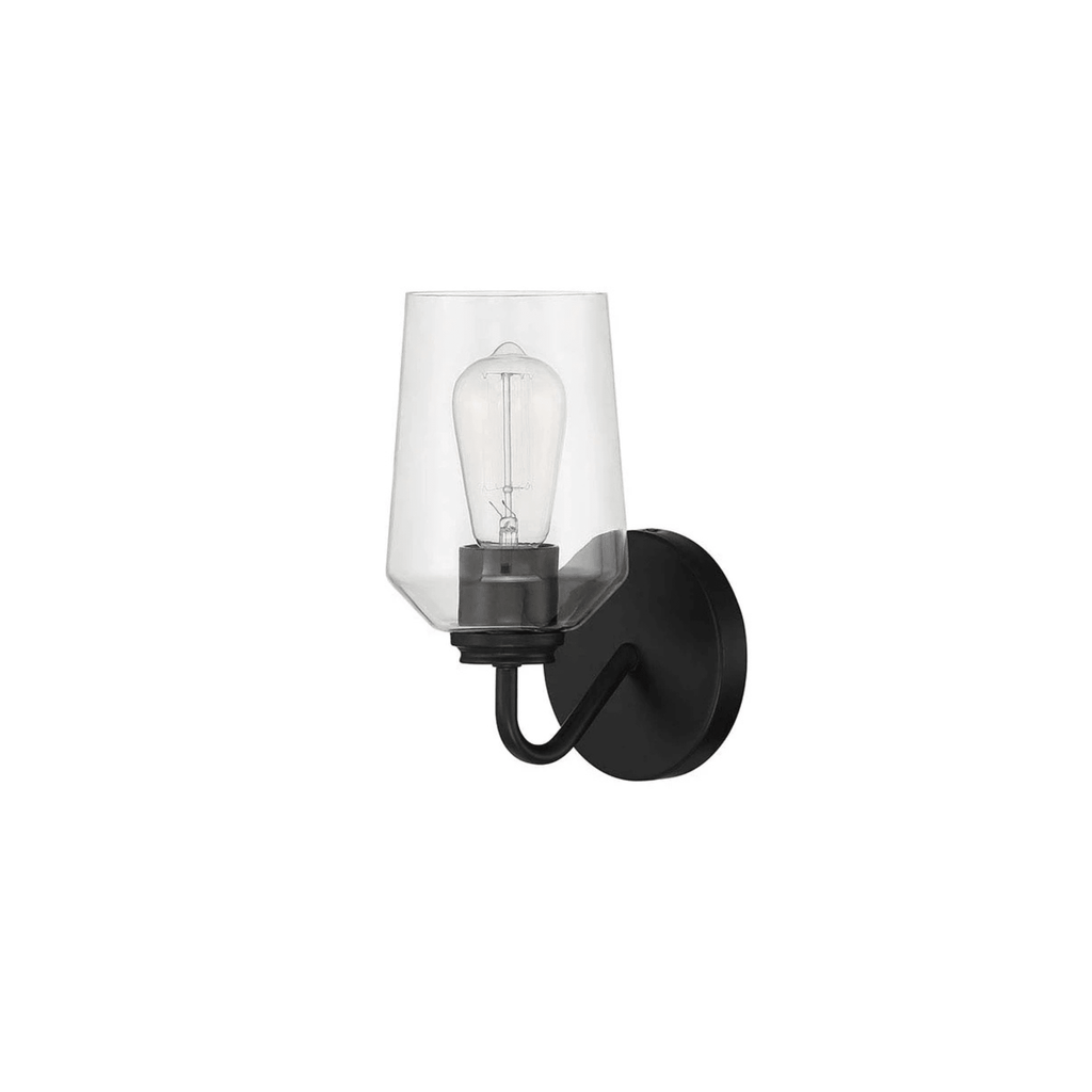 Shayna 1 Light 5 inch Flat Black Wall Sconce Wall Light - Orvon Lighting