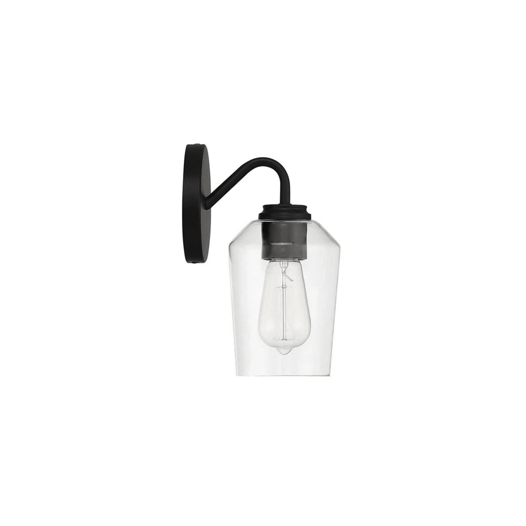 Shayna 1 Light 5 inch Flat Black Wall Sconce Wall Light - Orvon Lighting