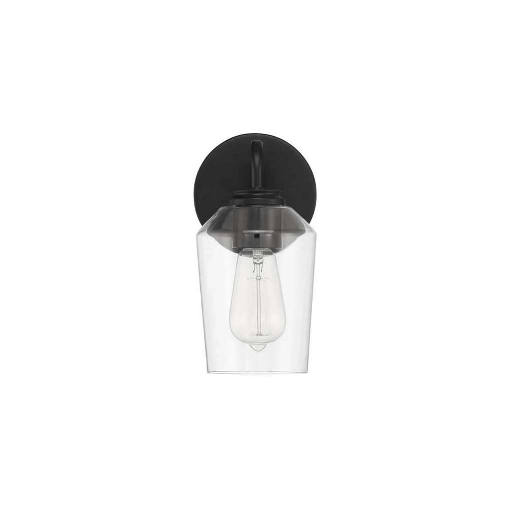 Shayna 1 Light 5 inch Flat Black Wall Sconce Wall Light - Orvon Lighting
