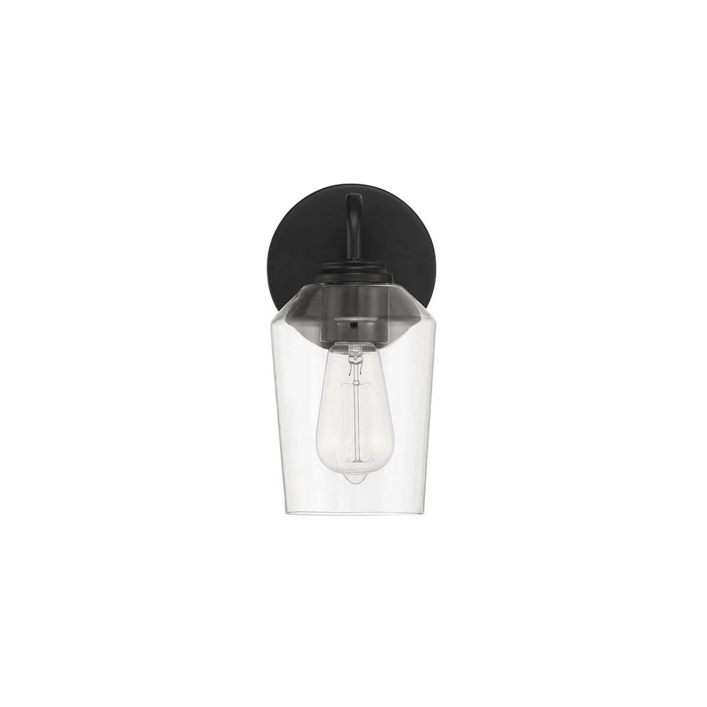 Shayna 1 Light 5 inch Flat Black Wall Sconce Wall Light - Orvon Lighting